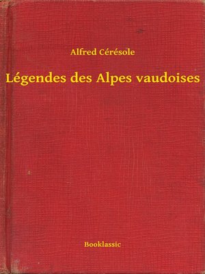 cover image of Légendes des Alpes vaudoises